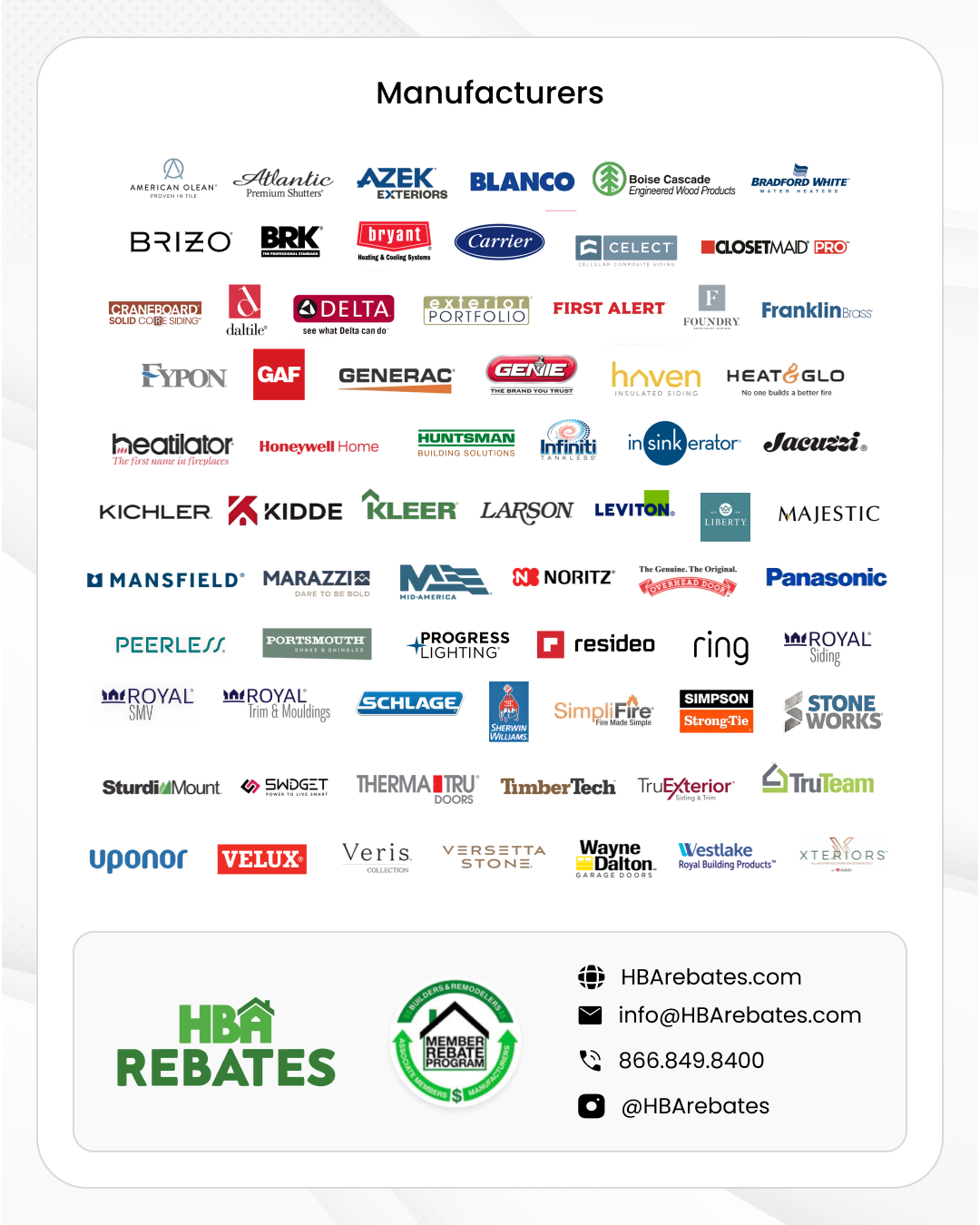 HBA Rebates